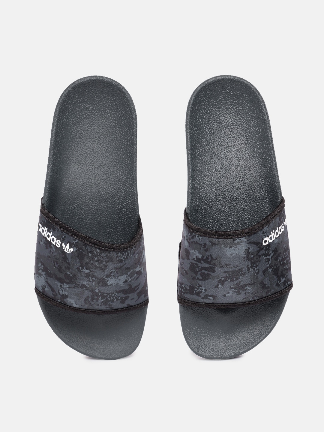 

ADIDAS Originals Men Camouflage Printed Rubber Sliders, Grey