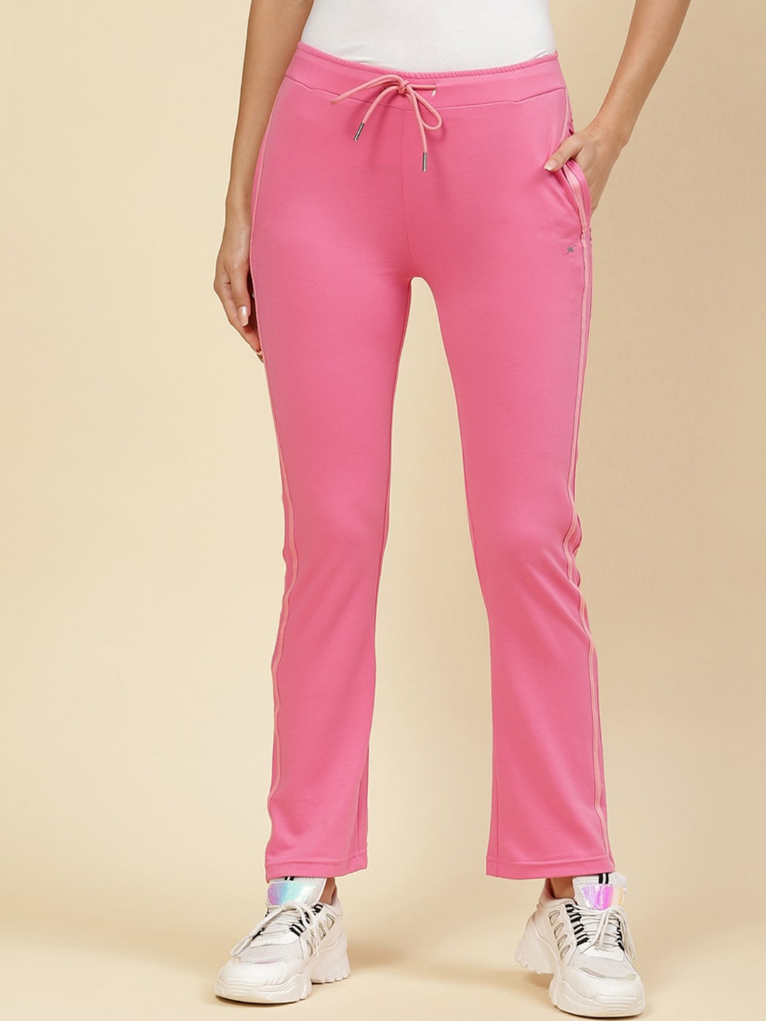 

Monte Carlo Women Mid-Rise Sports Track Pants, Pink