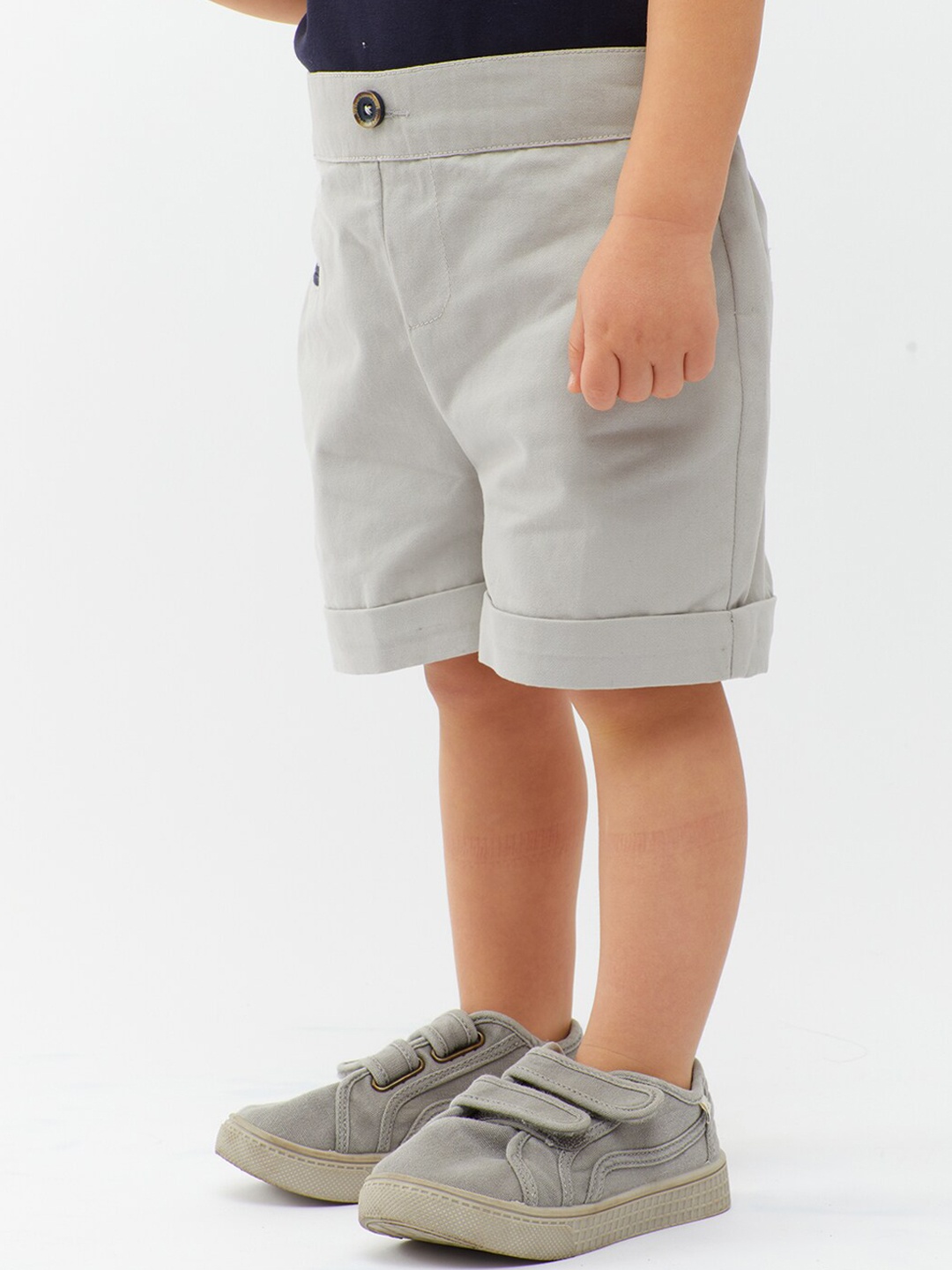 

One Friday Boys Mid-Rise Knee Length Shorts, Grey