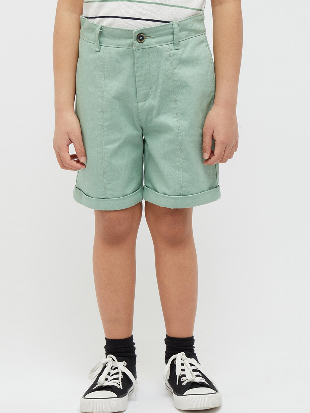 

One Friday Boys Mid-Rise Knee Length Shorts, Green