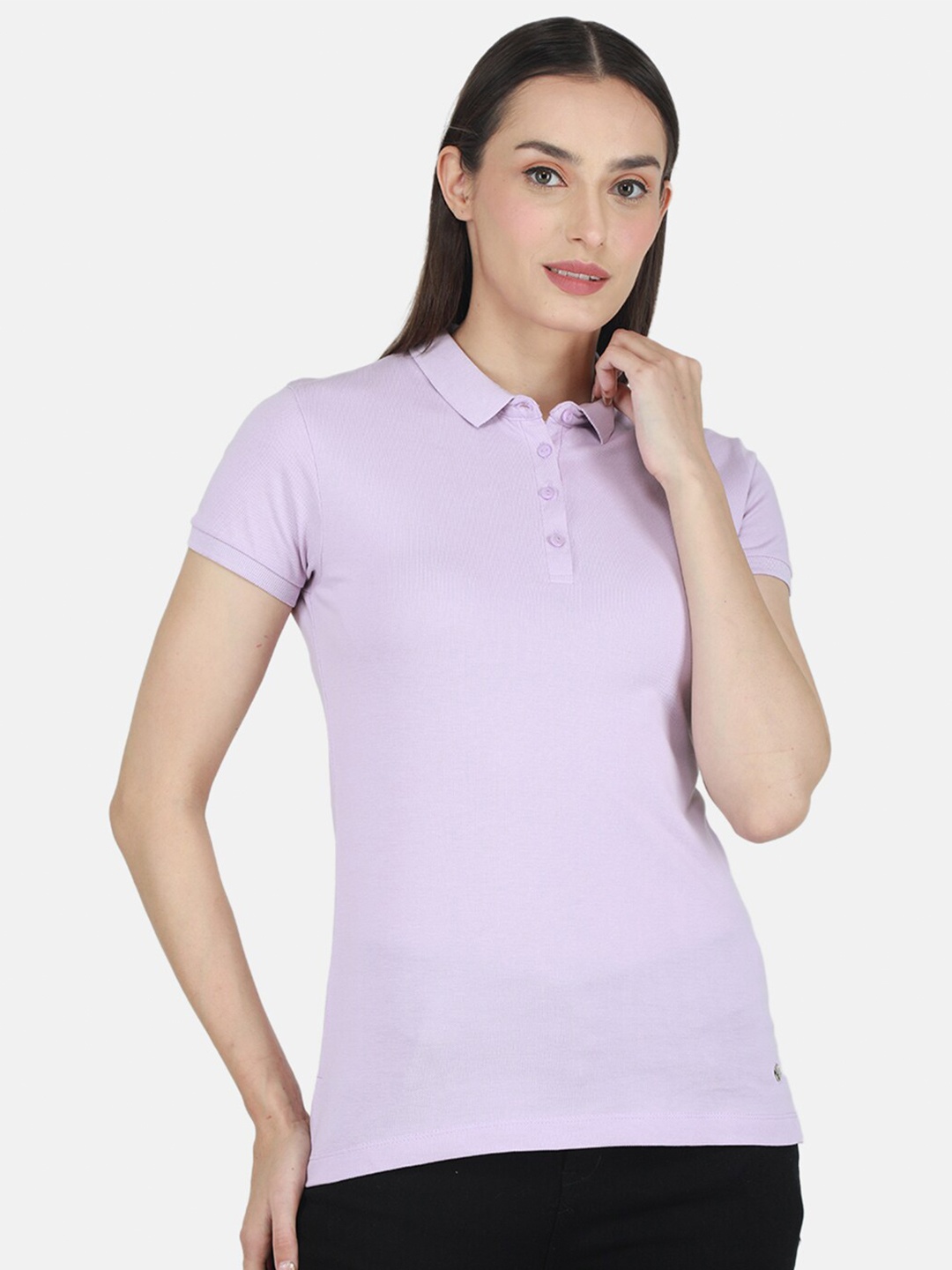 

Monte Carlo Polo Collar T-shirt, Purple