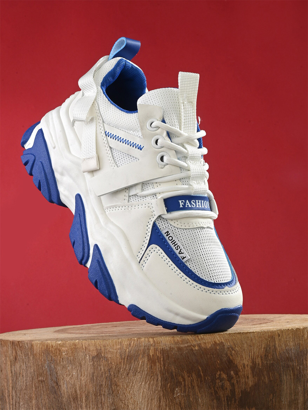 

Roadster Women White & Blue Mesh Non-Marking Walking Shoes