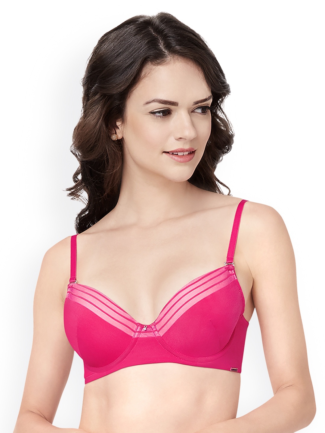 

Amante Pink Solid Underwired Lightly Padded T-shirt Bra