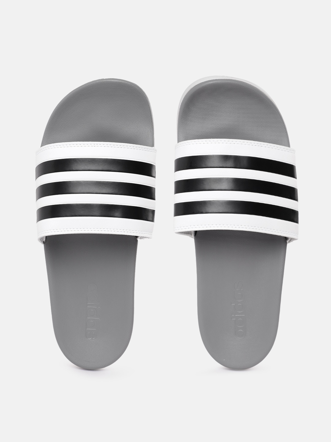 

ADIDAS Unisex Striped Adilette Comfort Sliders, White