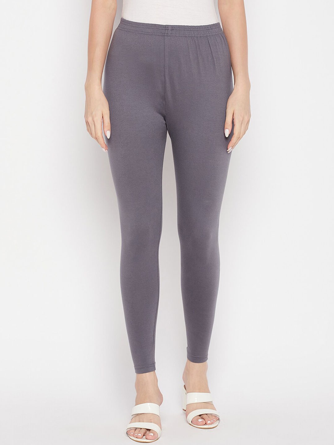 

Clora Creation Women Mid Rise Cotton Ankle Length Leggings, Grey