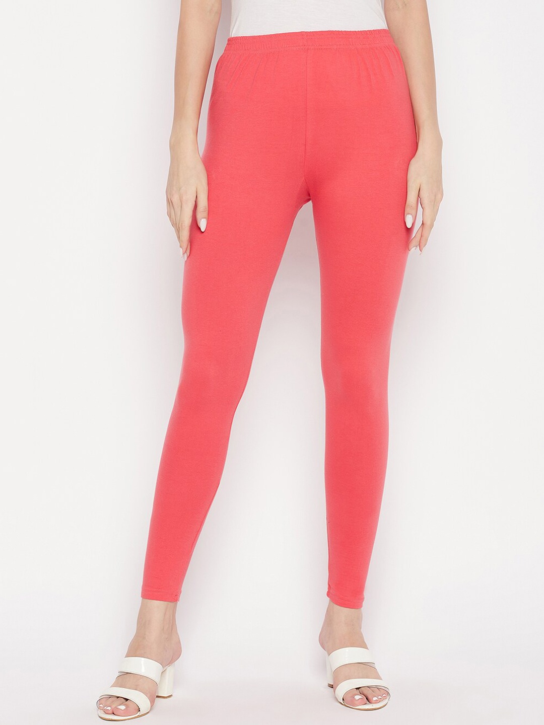 

Clora Creation Women Mid Rise Cotton Ankle Length Leggings, Pink