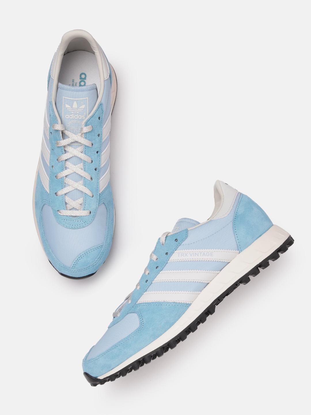 

ADIDAS Originals ADIDAS TRX VINTAGE Tr-Striped Suede Sneakers, Blue