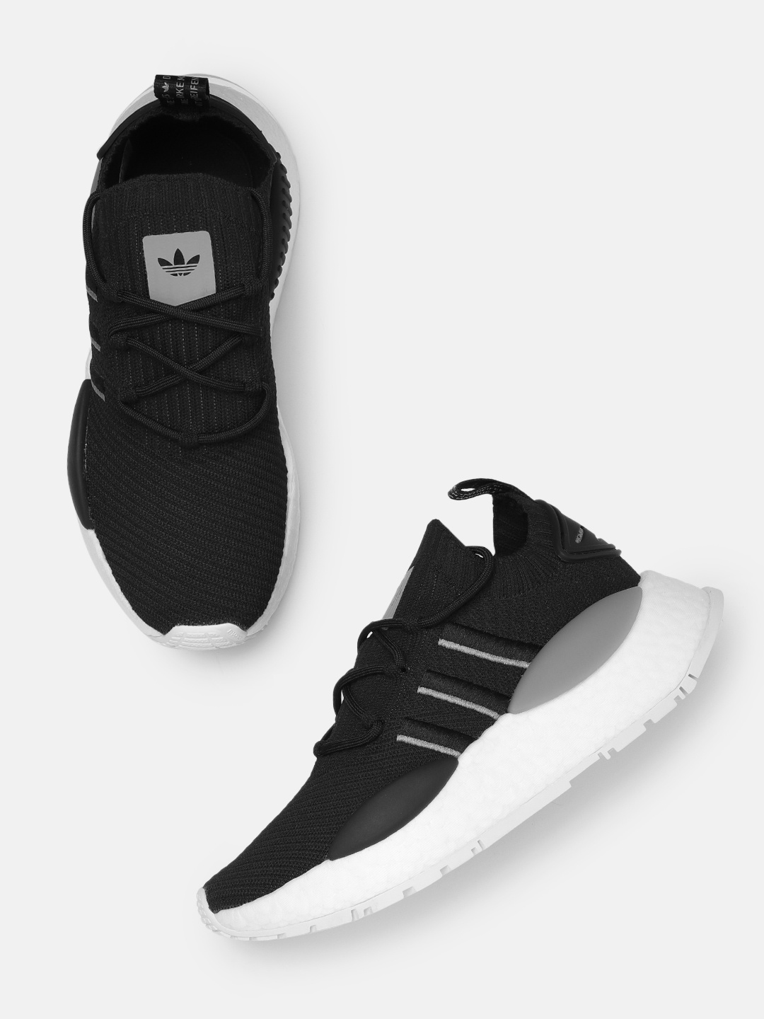

ADIDAS Originals Women Woven Design Round-Toe NMD_W1 Everyday Sneakers, Black