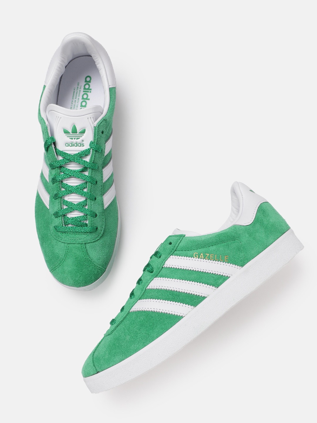 

ADIDAS Originals Men Striped Suede Gazelle 85 Sneakers, Green