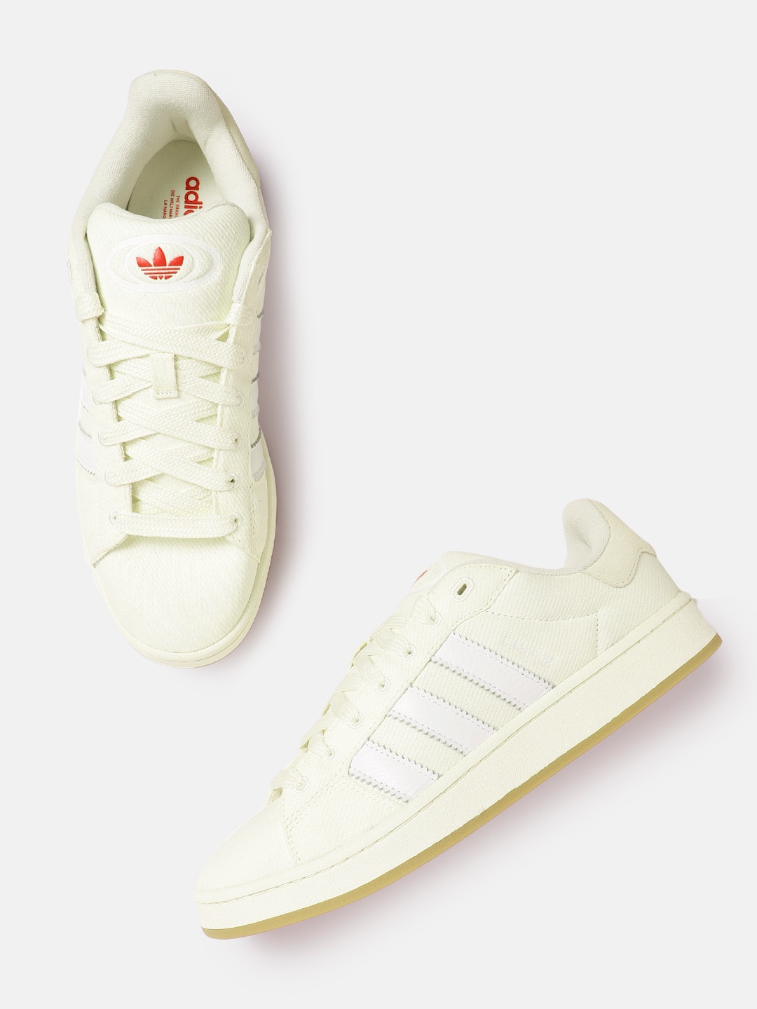 

ADIDAS Originals Men Woven Design Striped Campus 00s Sneakers, Off white
