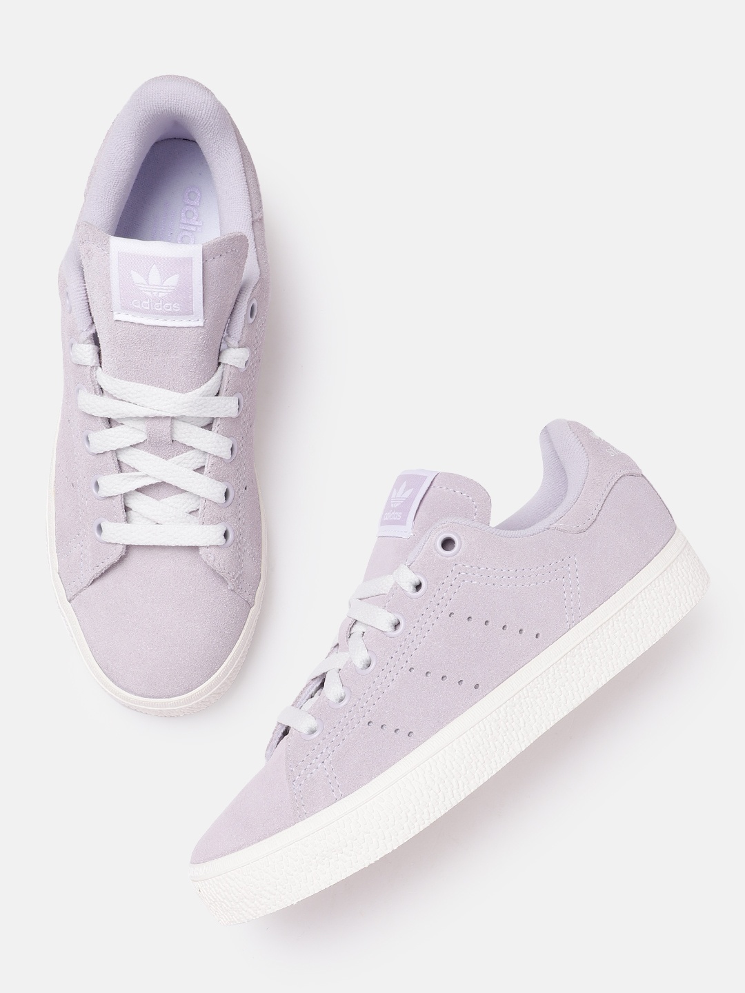 

ADIDAS Originals Women Round-Toe Suede Stan Smith CS Sneakers, Purple