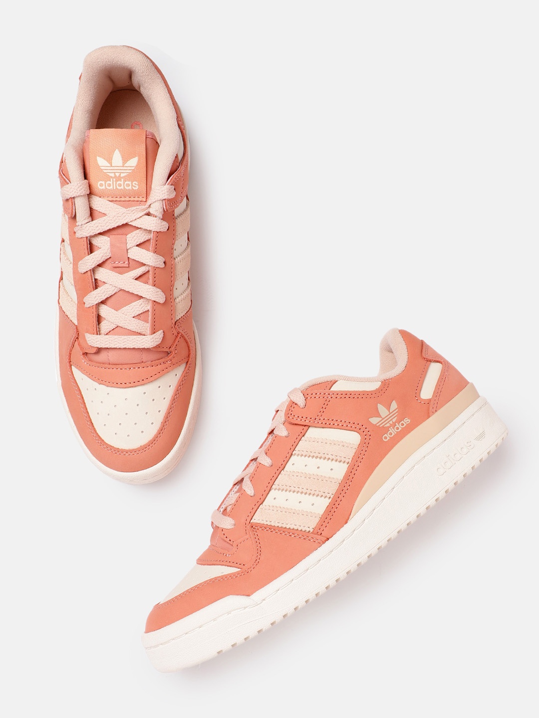 

ADIDAS Originals Women Perforated Leather Forum Low Sneakers, Pink