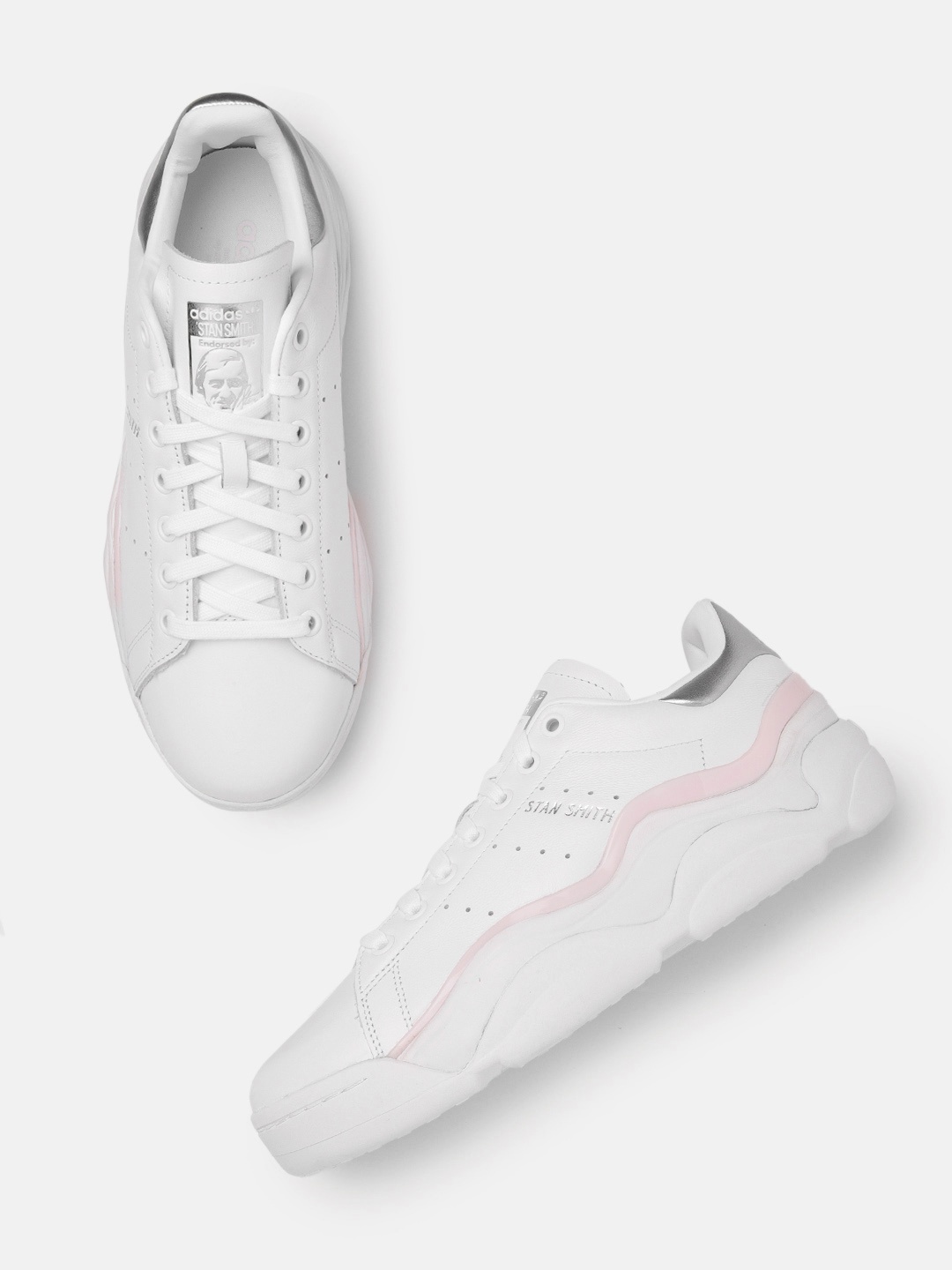 

ADIDAS Originals Women Perforations Stan Smith Shoes, White
