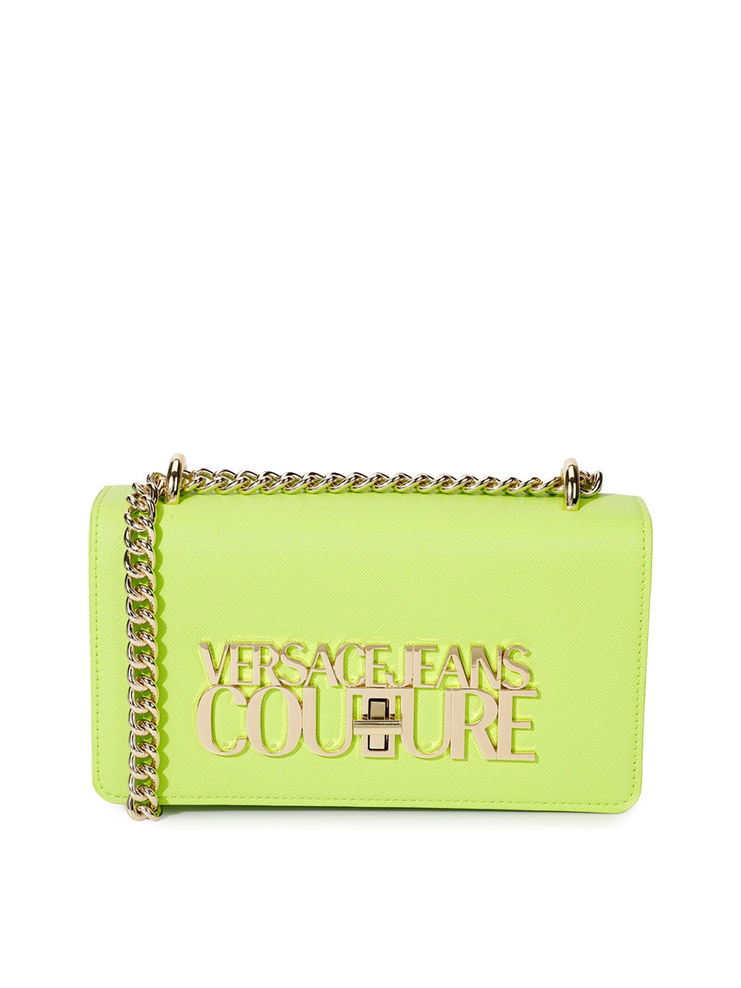 

Versace Jeans Couture Printed Leather Crossbody Sling Bag, Green