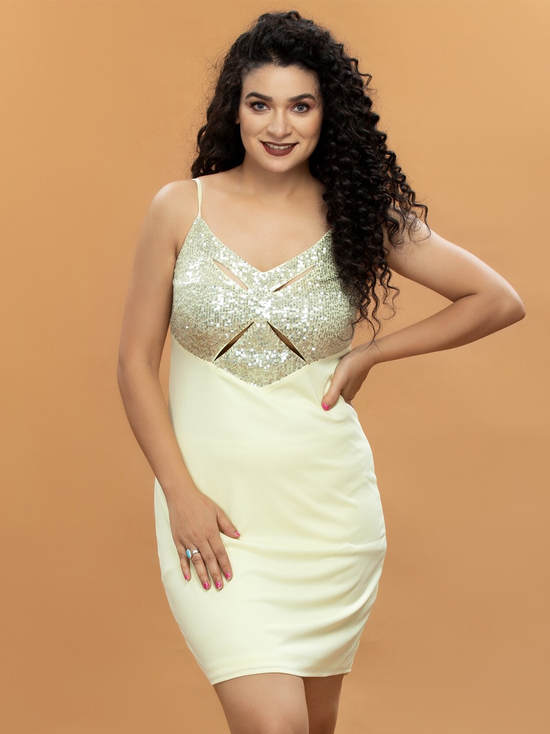 

ATTIC SALT Shoulder Straps Bodycon Dress, Green