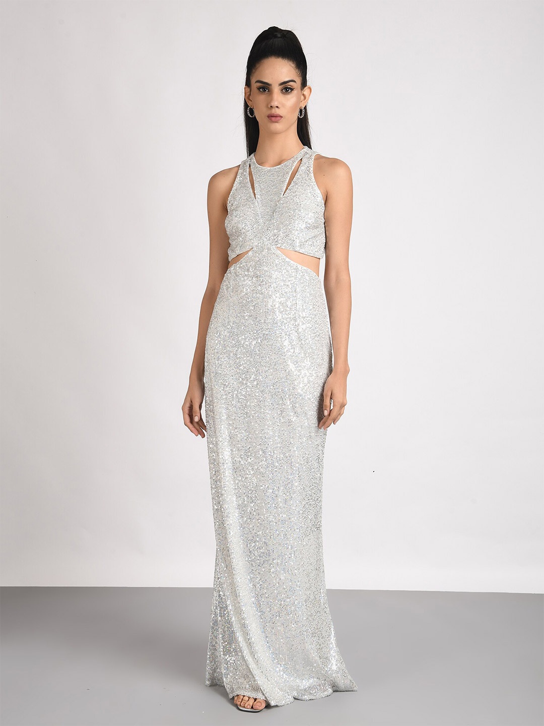 

ATTIC SALT Cut-Out Maxi Dress, White