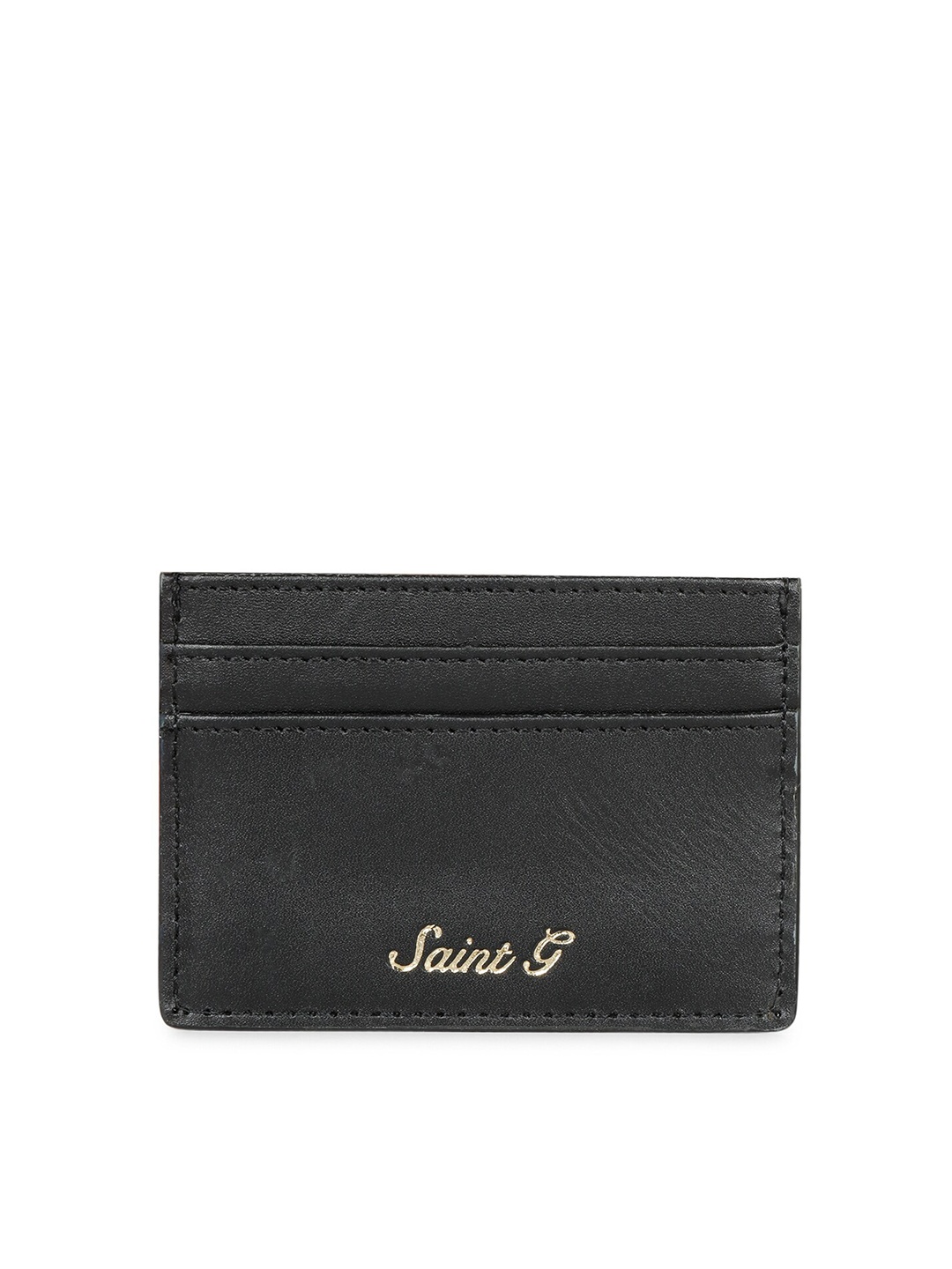 

Saint G Men Leather Card Holder, Black