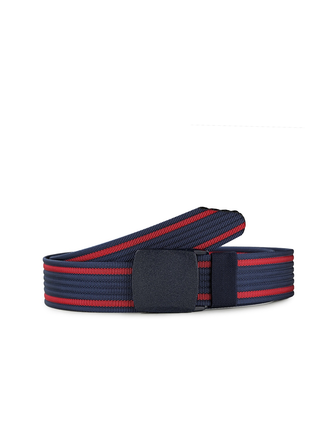 

Kastner Men Textured Slider Buckle Canvas Belt, Blue