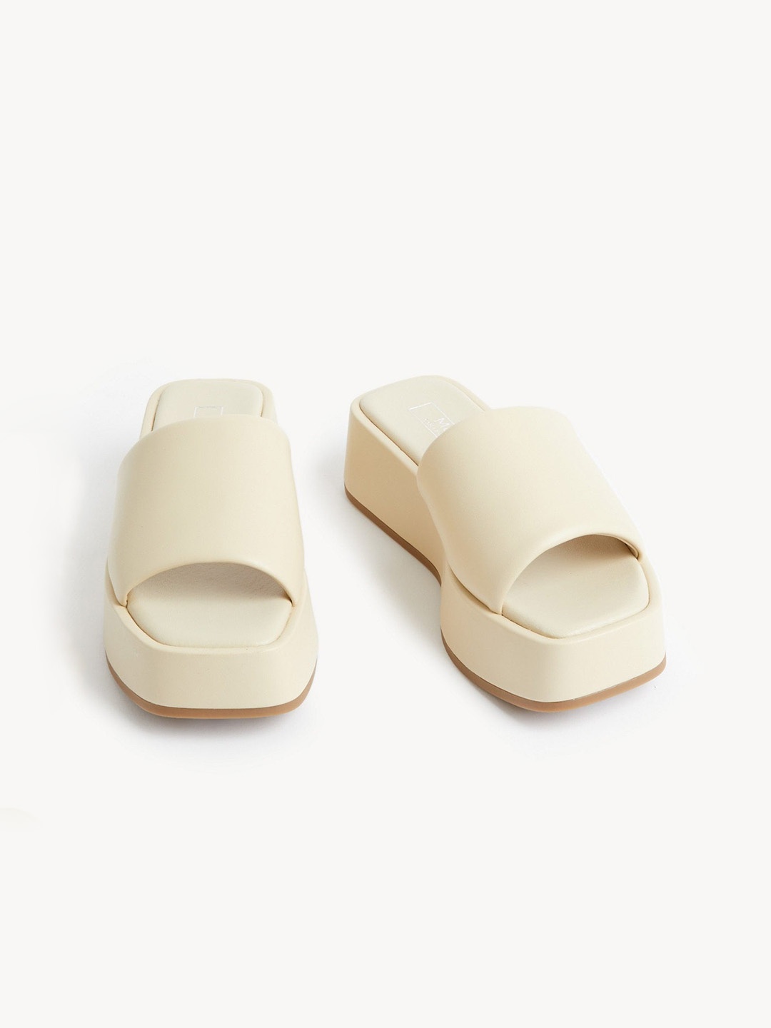 

Marks & Spencer Peep Toes Flatform Heels, Cream