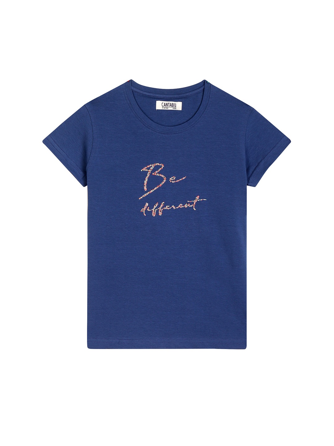 

Cantabil Girls Typography Printed T-shirt, Blue