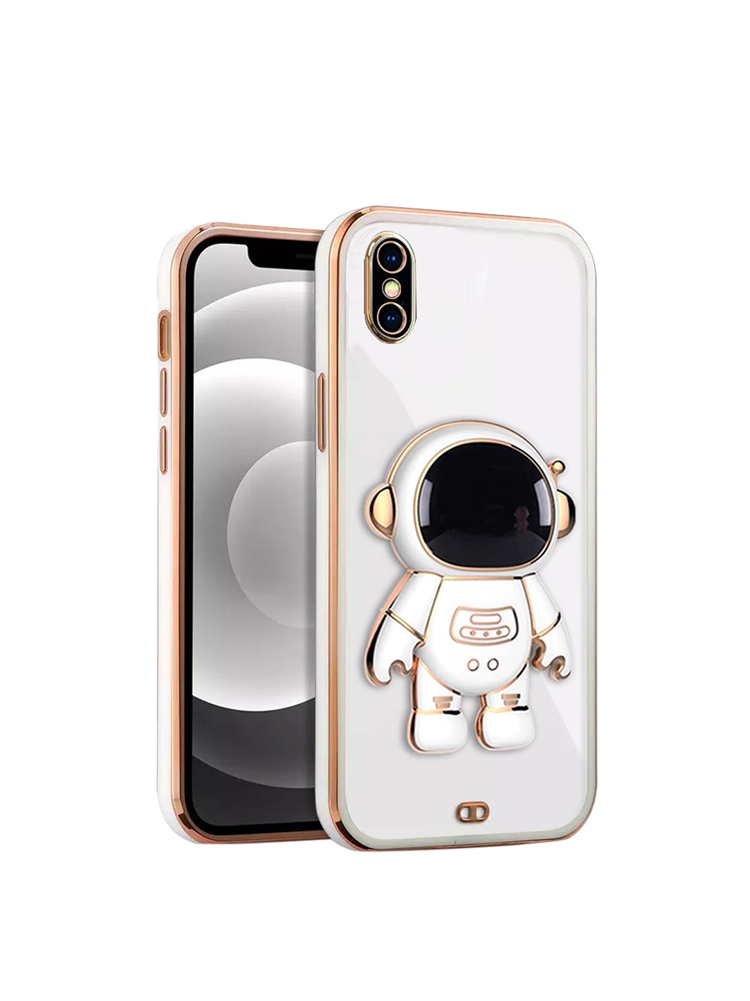 

Karwan 3D Astronaut Holster iPhone Xs Max Phone Back Case With Folding Stand, White