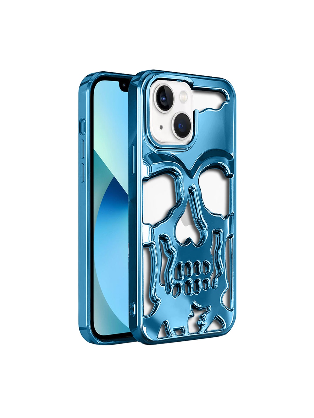 

Karwan iPhone 13 Skull Back Case, Blue