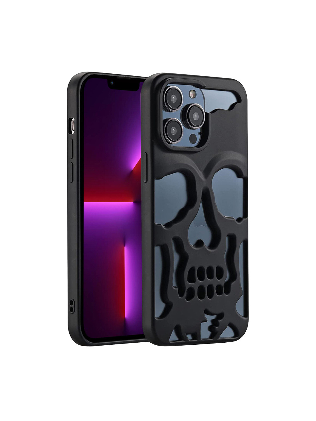 

Karwan iPhone 13 Pro Max Skull Back Case, Black