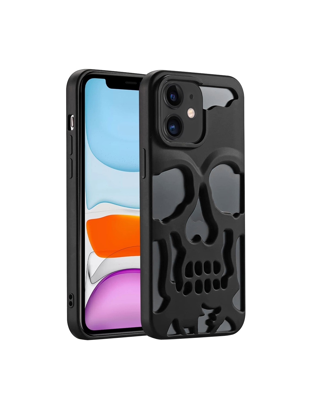 

Karwan iPhone 11 Skull Back Case, Black