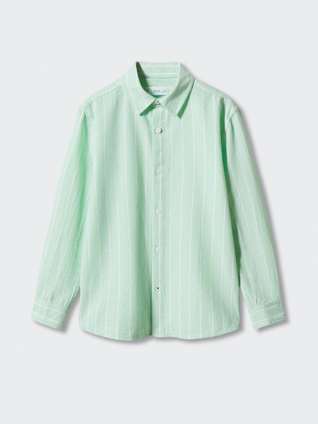 

Mango Kids Boys Striped Casual Shirt, Sea green