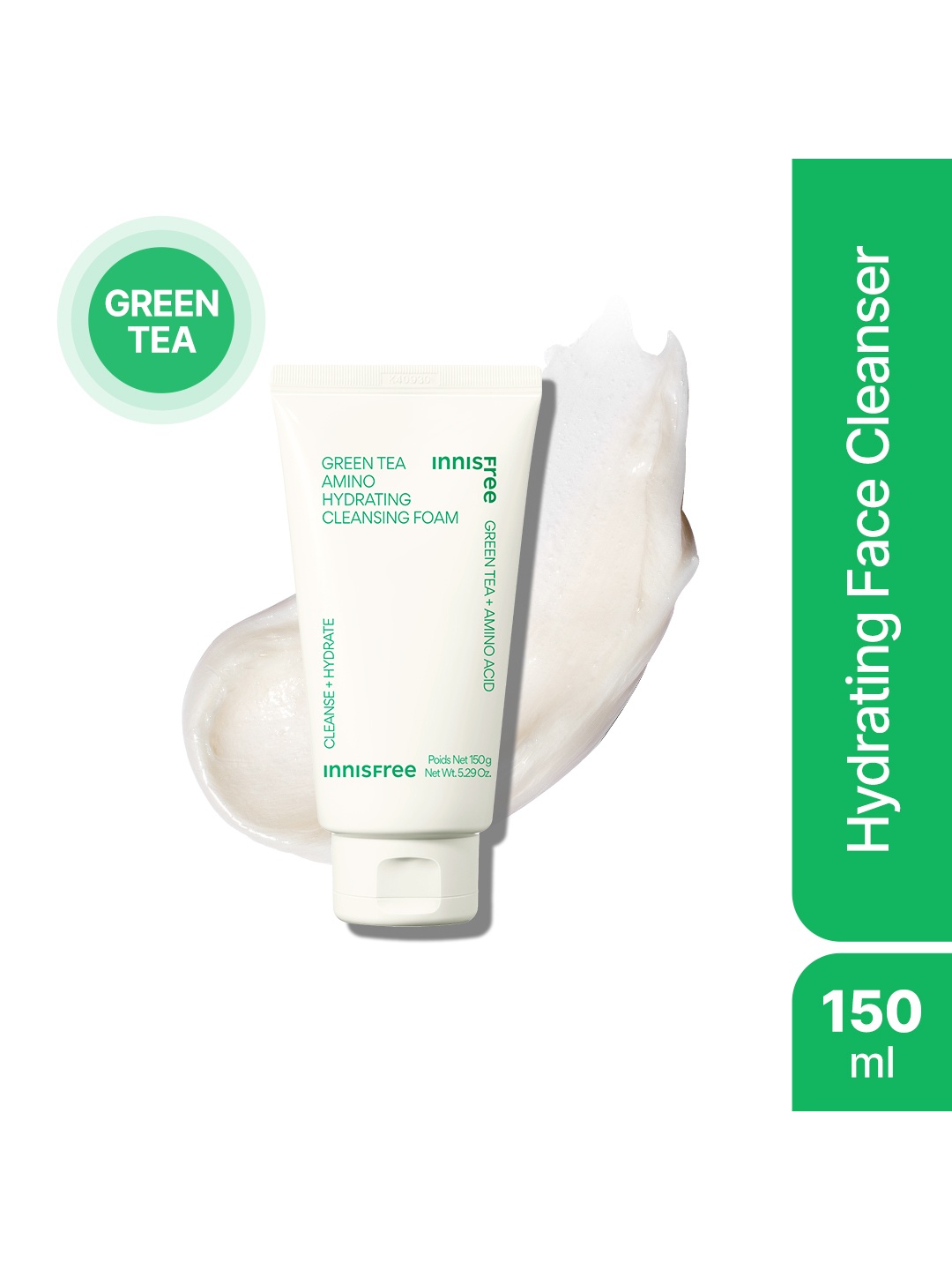 

Innisfree Green Tea Hydrating Amino Acid Cleansing Foam - 150g