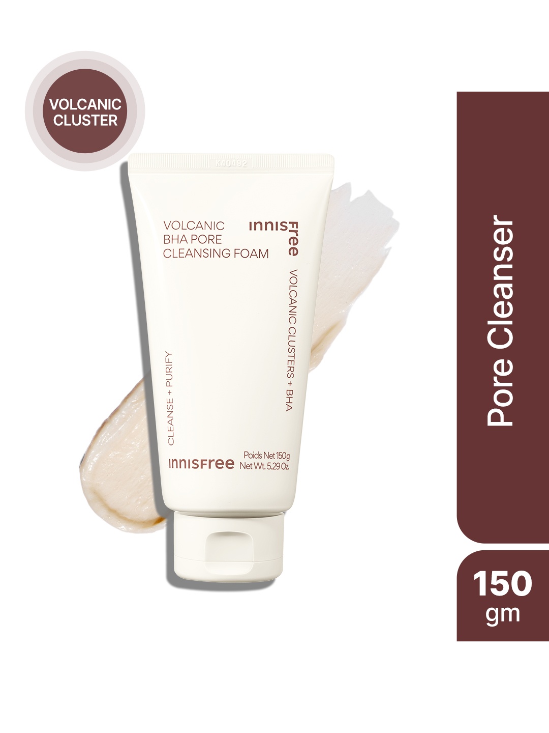 

Innisfree Volcanic Pore BHA Cleansing Foam Face Wash - 150g, Off white