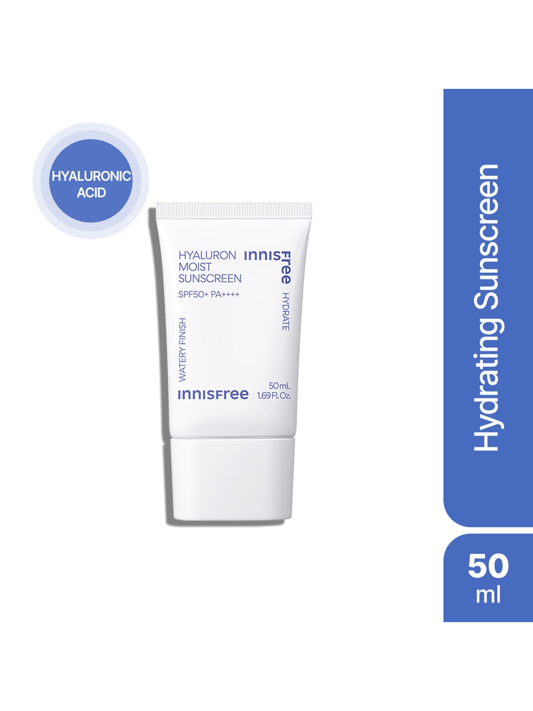 

Innisfree Hyaluron Moist SPF50+ PA++++ Sunscreen - 50 ml, White