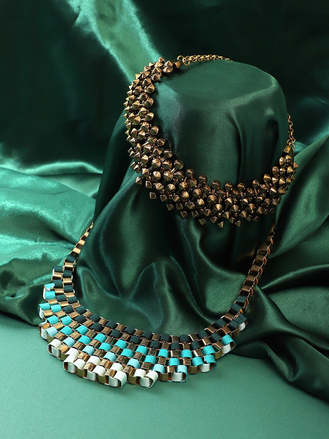 

SOHI Set Of 2 Gold-Plated Necklace