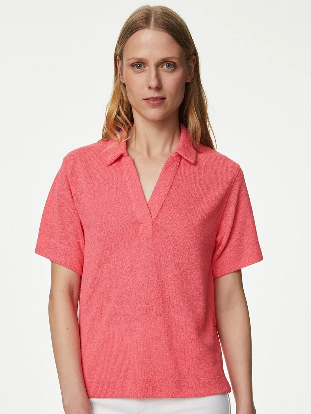 

Marks & Spencer Polo CollarT-shirt, Pink