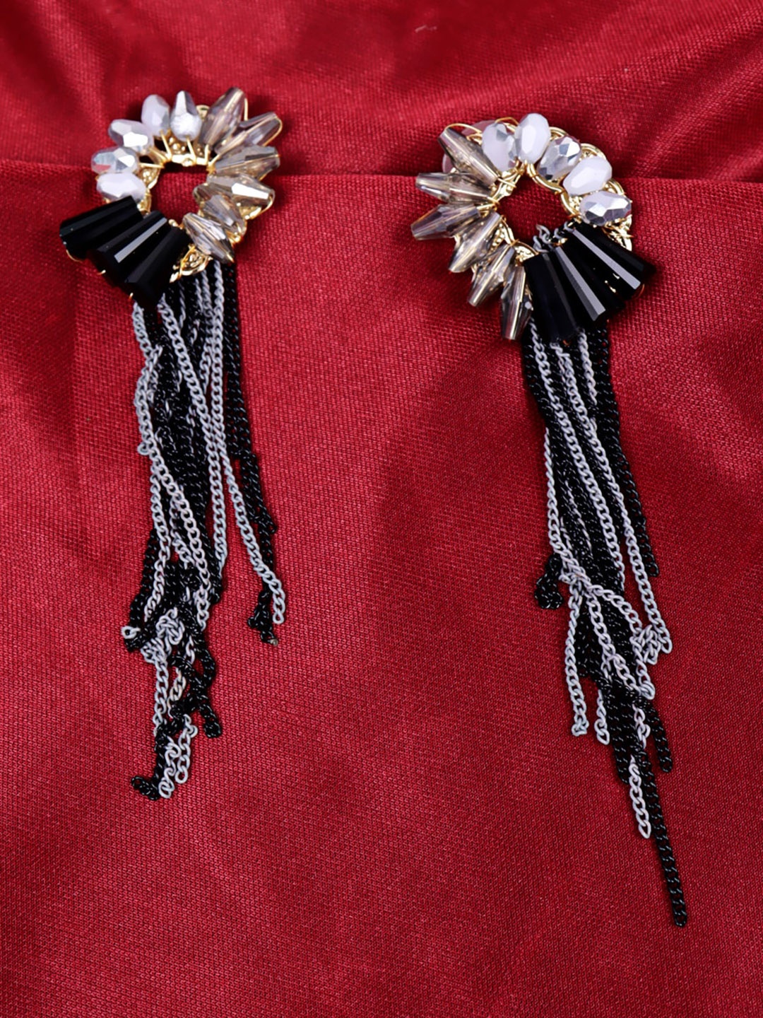 

VAGHBHATT Gold Plated Stone Studded Classic Drop Earrings