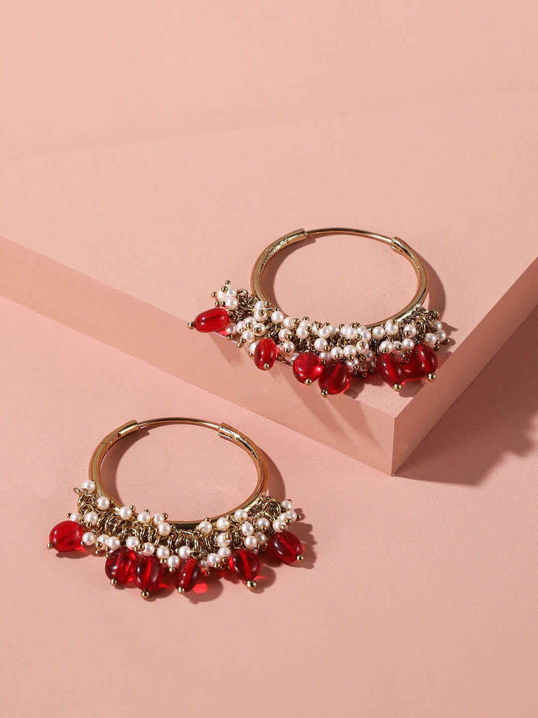 

XPNSV Gold-Plated Circular Hoop Earrings