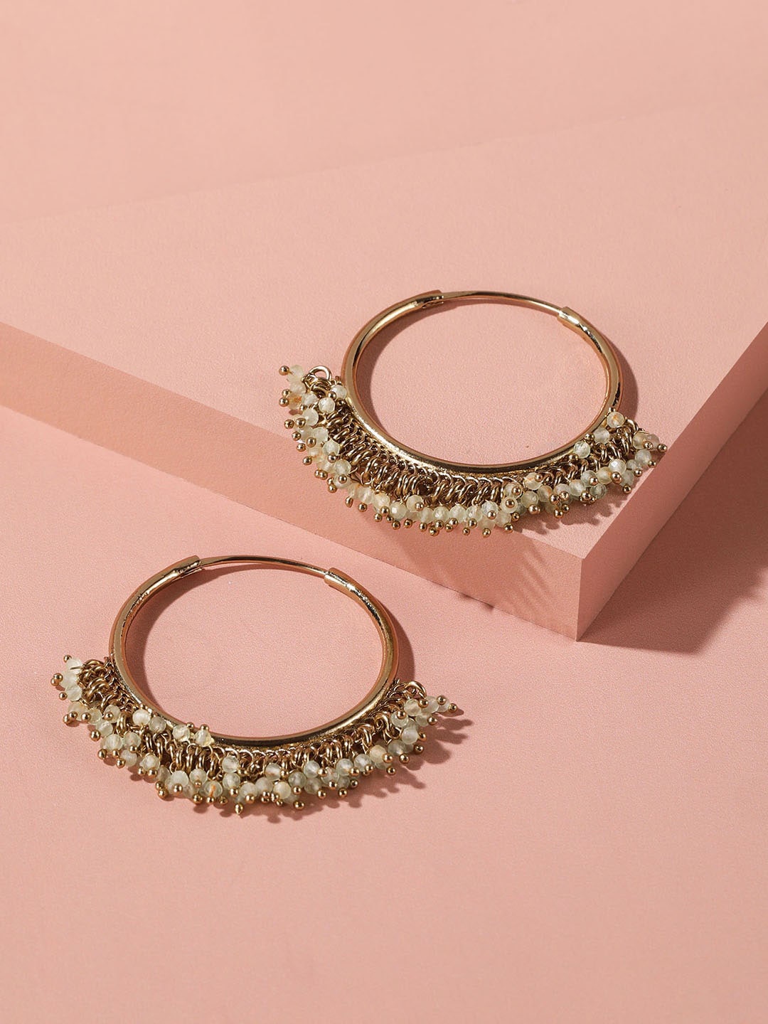 

XPNSV Gold-Plated Contemporary Hoop Earrings