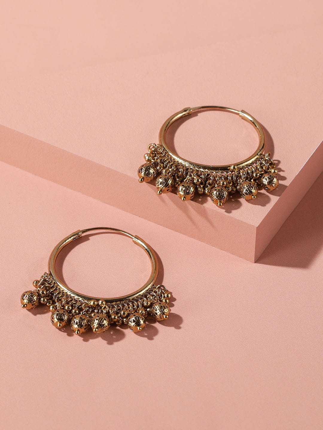 

XPNSV Gold-Plated Circular Hoop Earrings