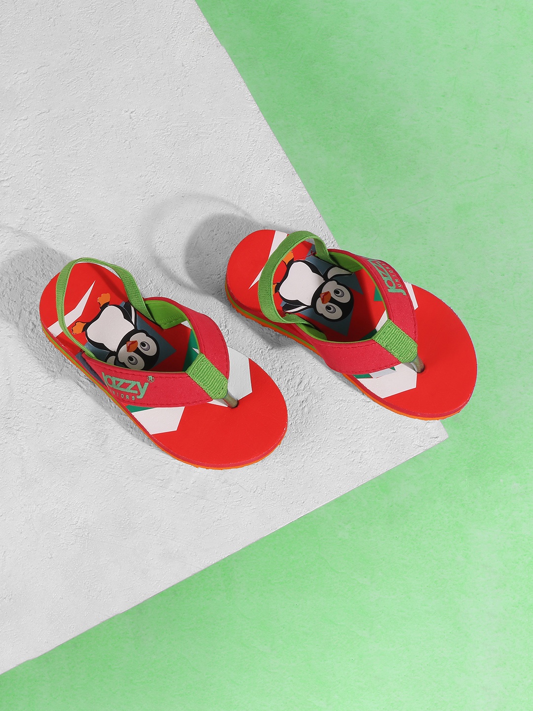 

Jazzy Juniors Kids Printed Thong Flip-Flops With Backstrap, Red