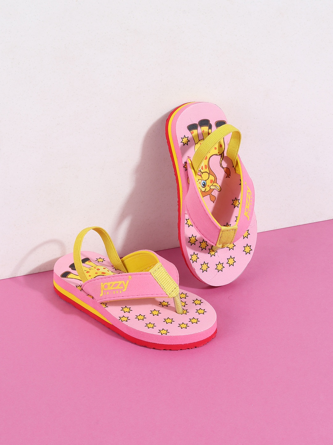 

Jazzy Juniors Kids Printed Thong Flip-Flops With Backstrap, Pink