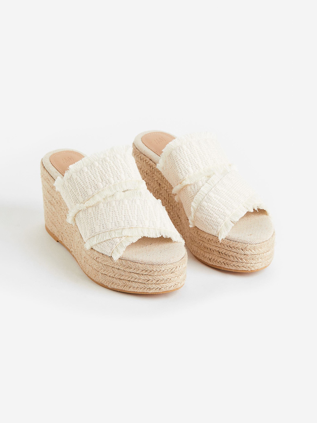 

H&M Wedge-Heeled Espadrilles, White