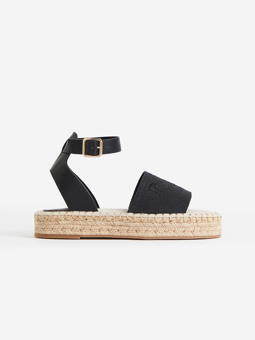 

H&M Embroidery-Detail Espadrilles, Black