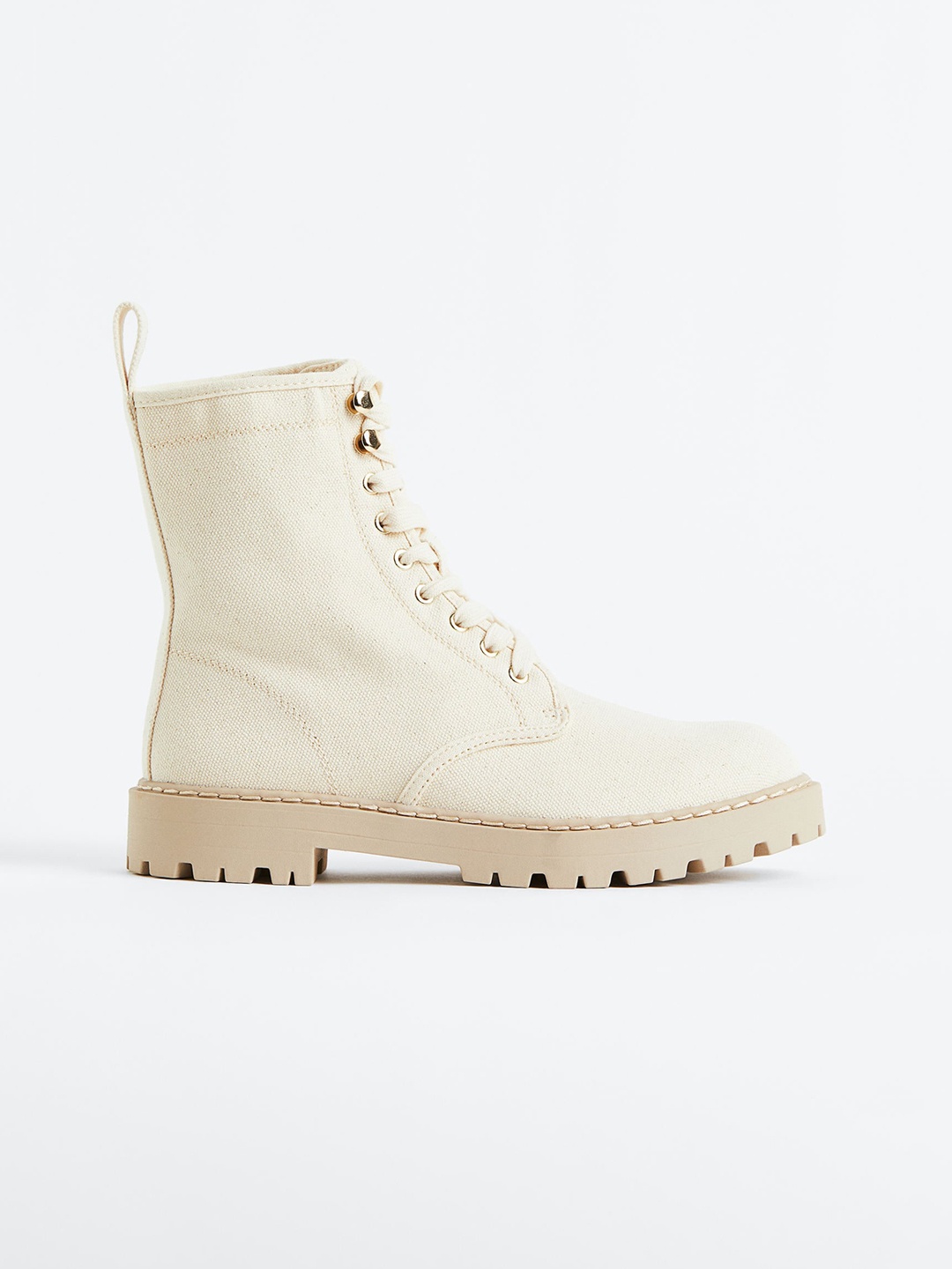 

H&M Chunky Canvas Boots, White