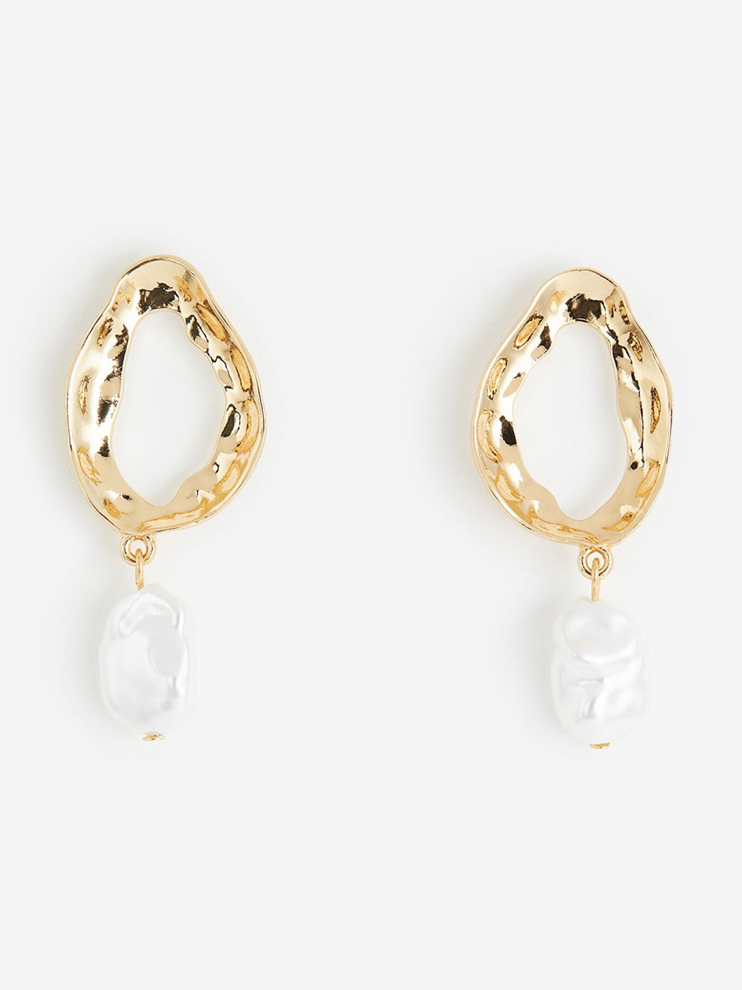 

H&M Pearl Pendant Earrings, Gold