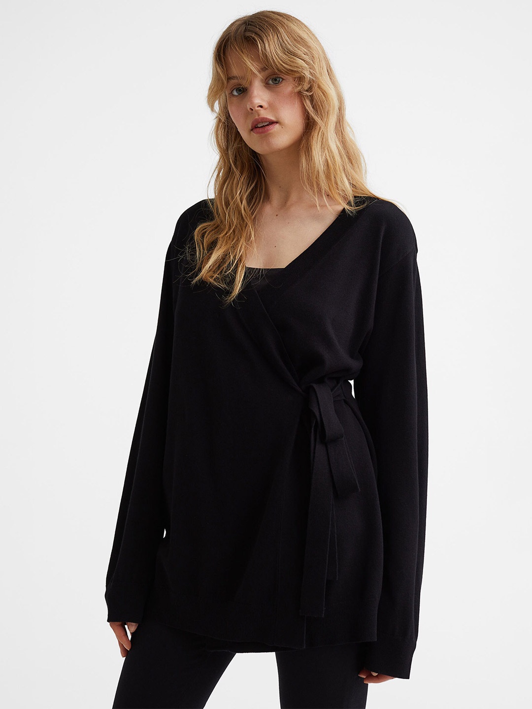 

H&M MAMA Wrap Cardigan, Black