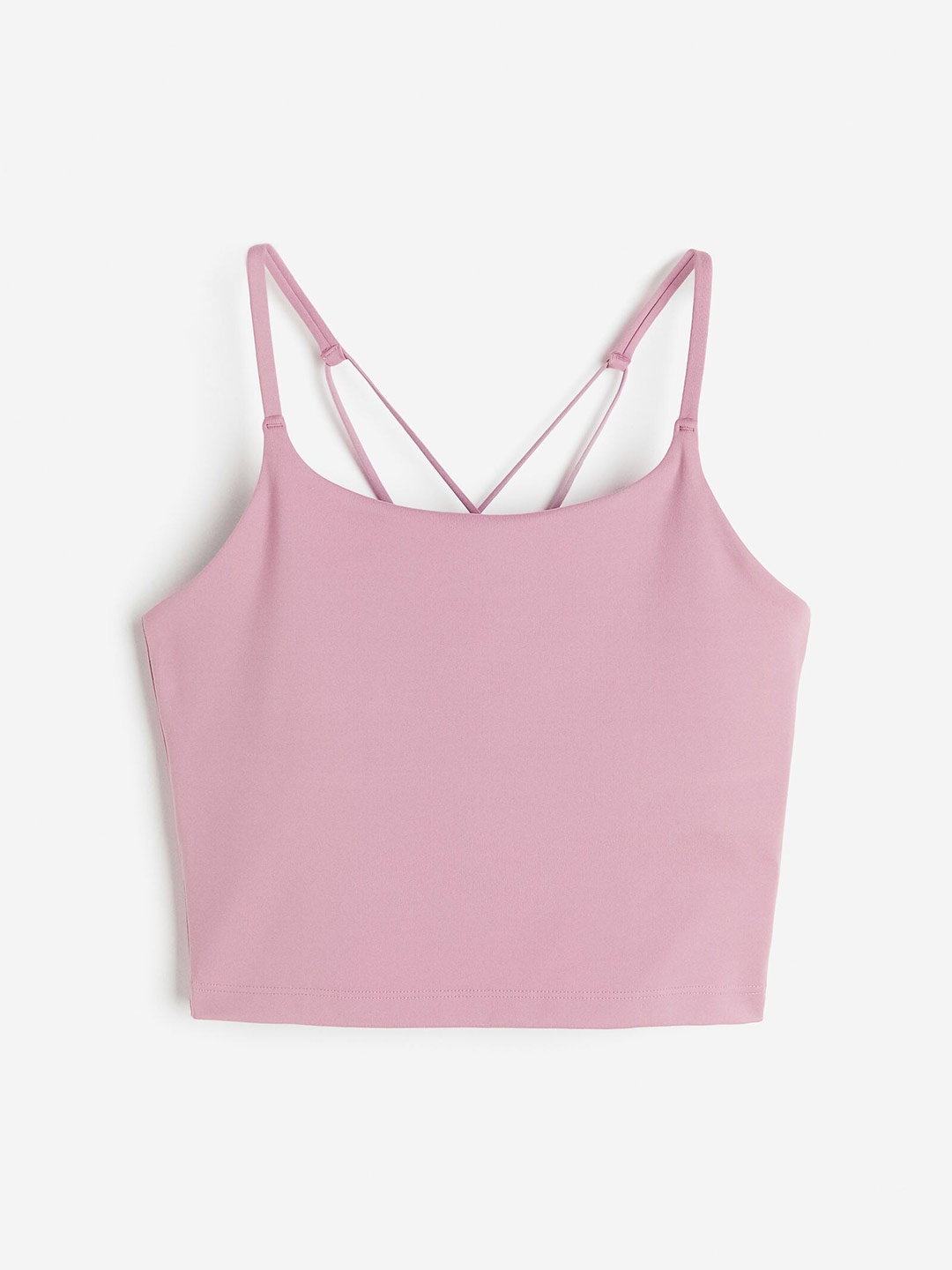 

H&M DryMove Cropped Sports Vest Top, Pink