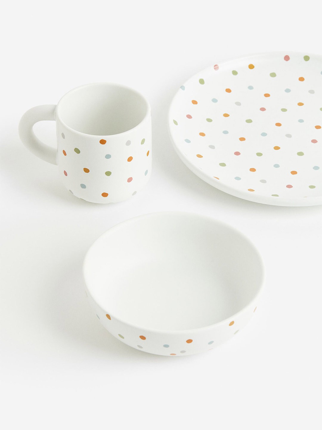 

H&M White Spotted Porcelain Plate