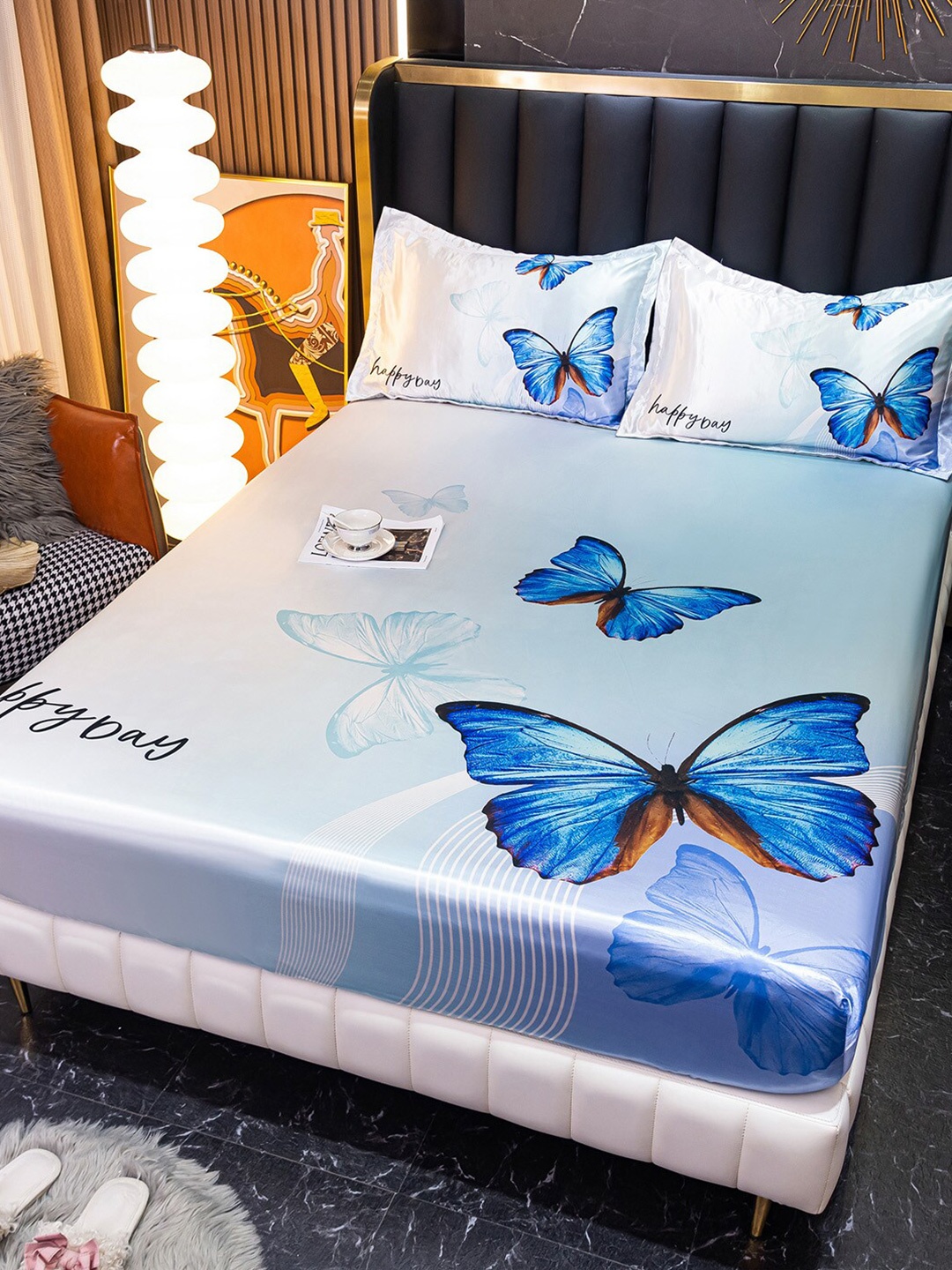 

JC Collection Blue & Brown Ethnic Motifs 160 TC Queen Bedsheet With 2 Pillow Covers
