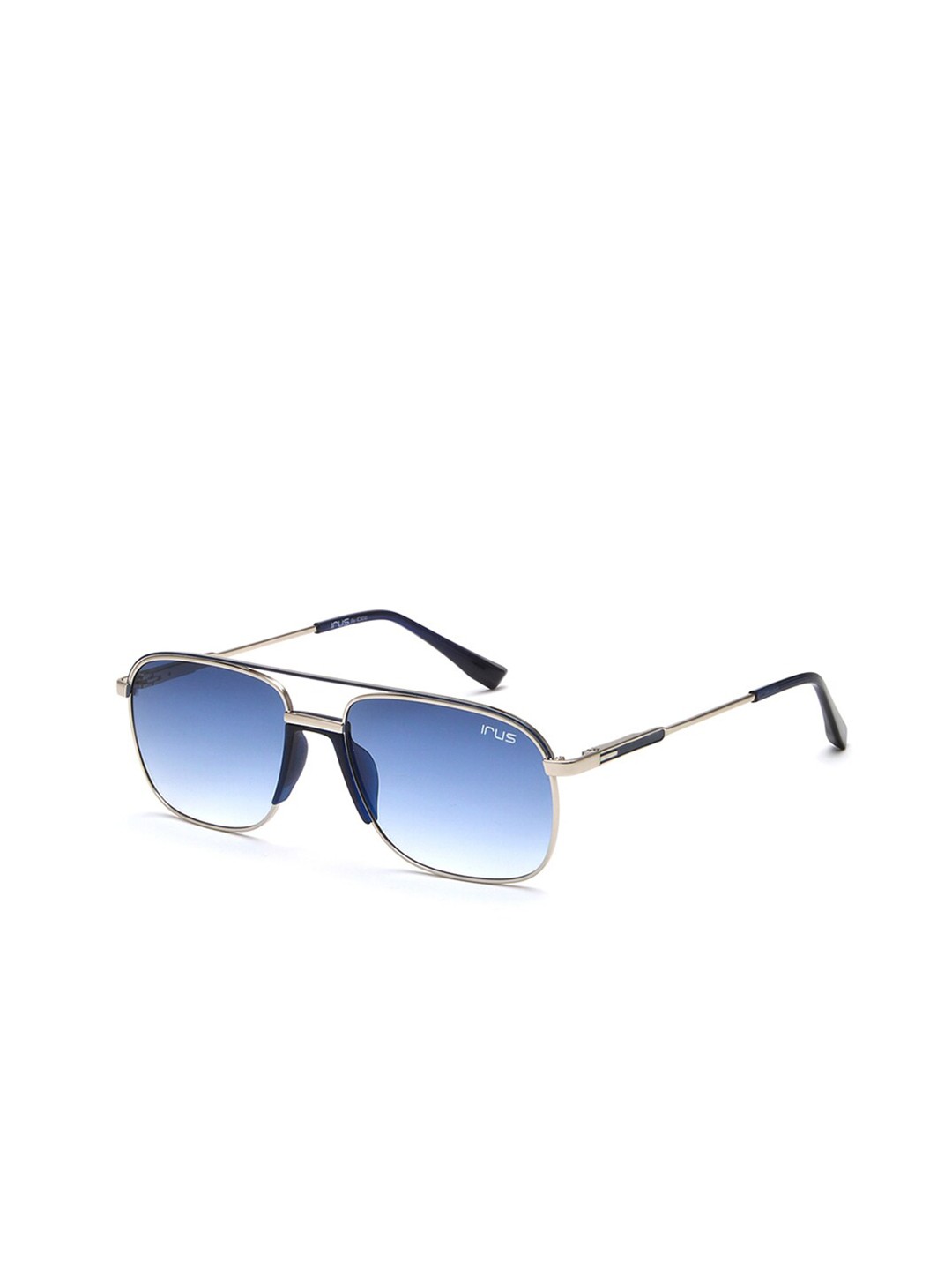 

IRUS by IDEE Men Rectangle Sunglasses With UV Protected Lens IRS1184C3SG, Blue