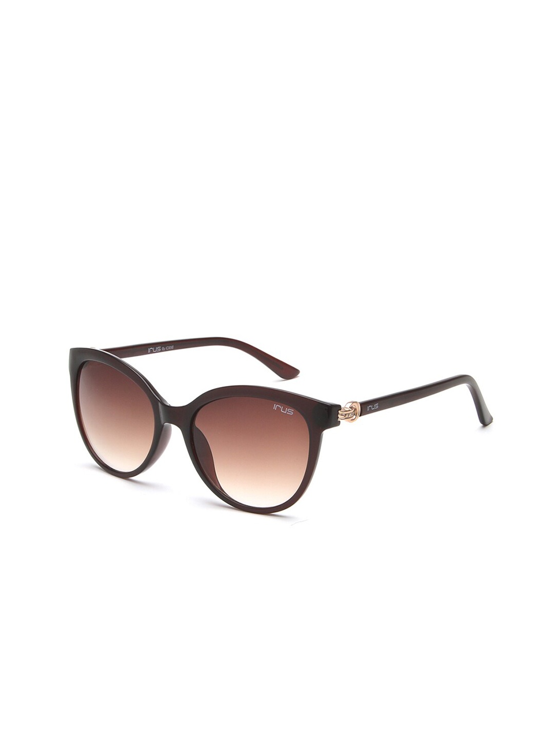 

IRUS by IDEE Women Round Sunglasses with UV Protected Lens IRS1188C2SG, Brown